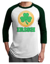 Shamrock Button - Irish Adult Raglan Shirt by TooLoud-TooLoud-White-Forest-X-Small-Davson Sales