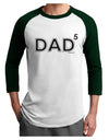 Dad to the Fifth Power - Dad of Five Adult Raglan Shirt-Raglan Shirt-TooLoud-White-Forest-X-Small-Davson Sales