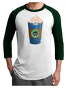 Happy Hanukkah Latte Cup Adult Raglan Shirt-Raglan Shirt-TooLoud-White-Forest-X-Small-Davson Sales