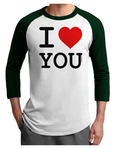 I Heart You Adult Raglan Shirt-Raglan Shirt-TooLoud-White-Forest-X-Small-Davson Sales