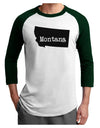 Montana - United States Shape Adult Raglan Shirt by TooLoud-TooLoud-White-Forest-X-Small-Davson Sales