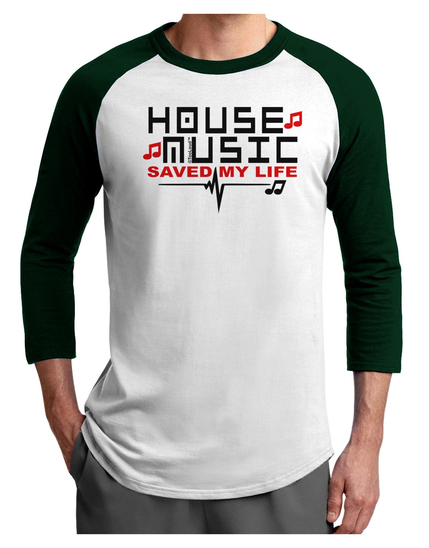 House Saved My Life Adult Raglan Shirt-Raglan Shirt-TooLoud-White-Forest-X-Small-Davson Sales