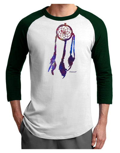 Graphic Feather Design - Galaxy Dreamcatcher Adult Raglan Shirt by TooLoud-TooLoud-White-Forest-X-Small-Davson Sales