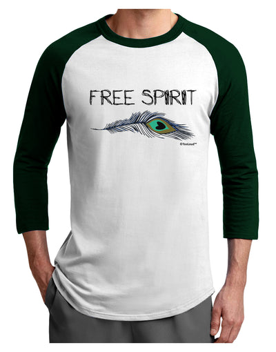 Graphic Feather Design - Free Spirit Adult Raglan Shirt by TooLoud-TooLoud-White-Forest-X-Small-Davson Sales