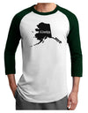Alaska - United States Shape Adult Raglan Shirt by TooLoud-TooLoud-White-Forest-X-Small-Davson Sales