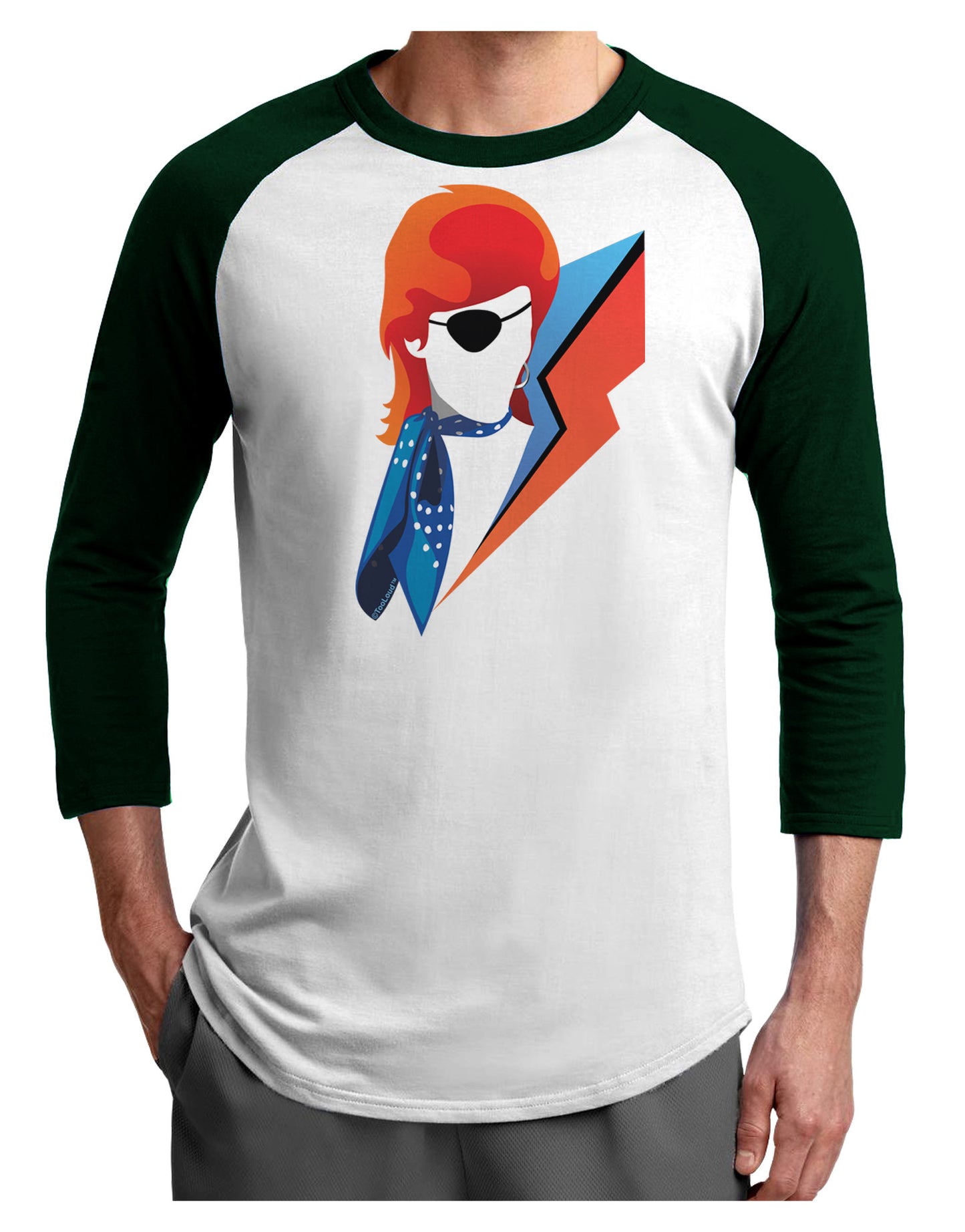 The Glam Rebel Adult Raglan Shirt-Raglan Shirt-TooLoud-White-Forest-X-Small-Davson Sales