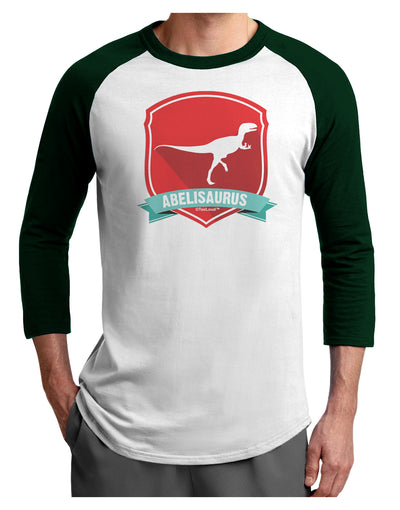 Jurassic Abelisaurus Dinosaur Design Adult Raglan Shirt by TooLoud-TooLoud-White-Forest-X-Small-Davson Sales