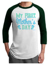 My First Mother's Day - Baby Feet - Blue Adult Raglan Shirt by TooLoud-TooLoud-White-Forest-X-Small-Davson Sales