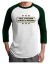 Always A Soldier Adult Raglan Shirt-TooLoud-White-Forest-X-Small-Davson Sales