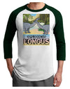 Diplodocus Longus - With Name Adult Raglan Shirt-TooLoud-White-Forest-X-Small-Davson Sales