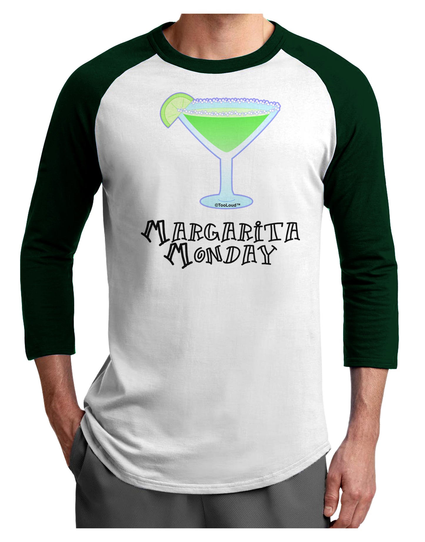 Margarita Monday Design - Pop Culture Adult Raglan Shirt by TooLoud-TooLoud-White-Forest-X-Small-Davson Sales