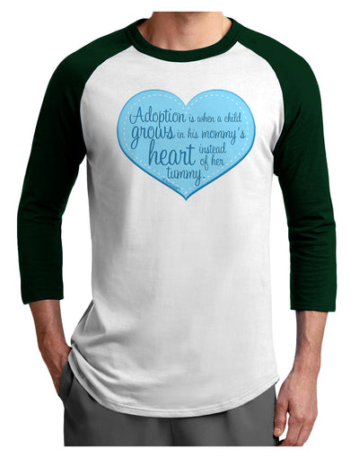 Adoption is When - Mom and Son Quote Adult Raglan Shirt by TooLoud-TooLoud-White-Forest-X-Small-Davson Sales
