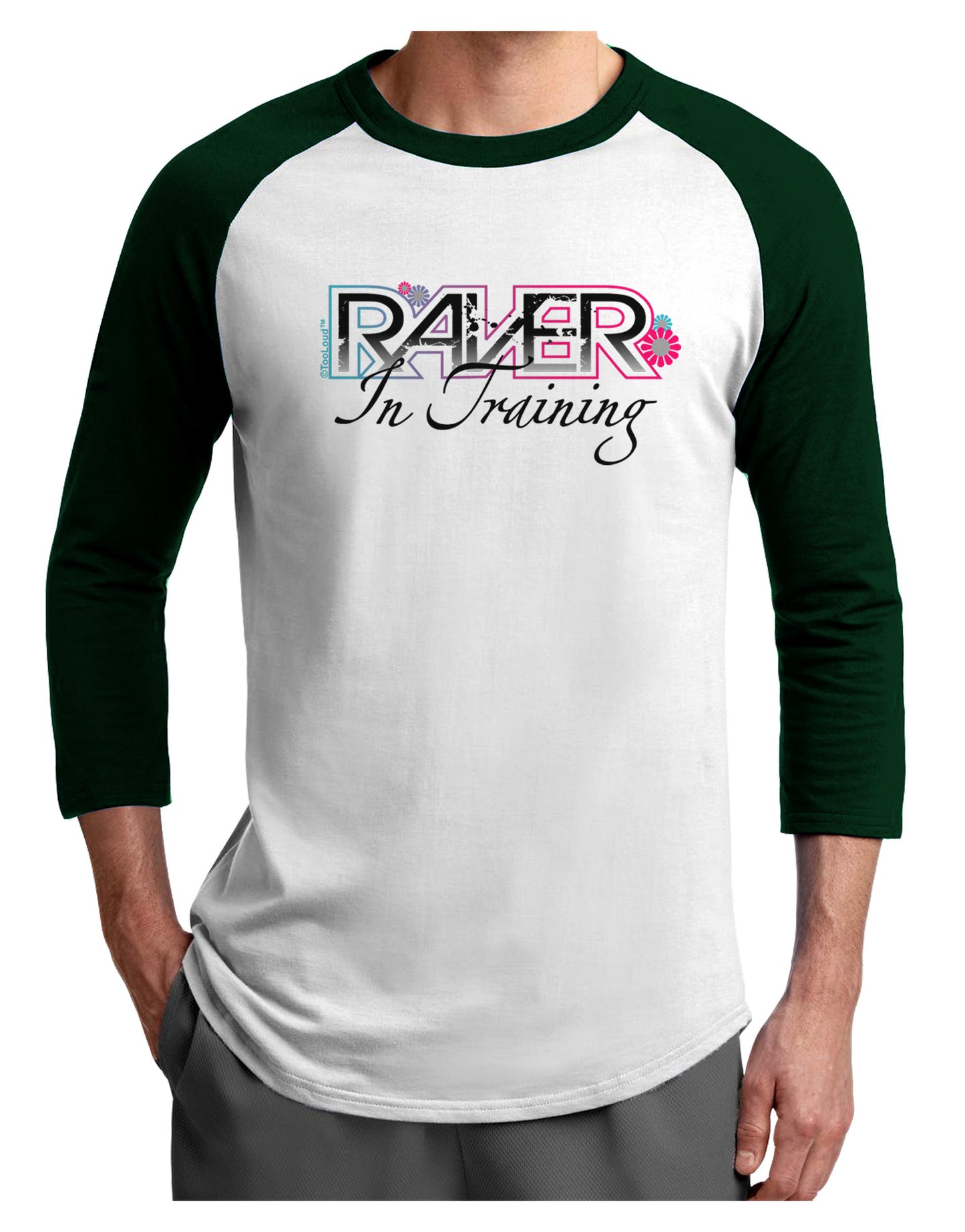 Matching Raver - In Training Adult Raglan Shirt-Raglan Shirt-TooLoud-White-Forest-X-Small-Davson Sales
