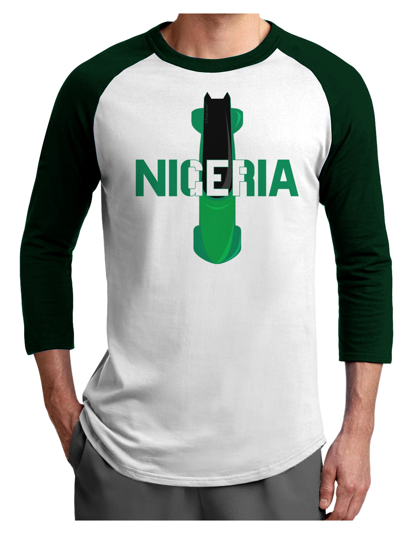 Nigeria Bobsled Adult Raglan Shirt by TooLoud-TooLoud-White-Forest-X-Small-Davson Sales