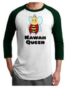 Kawaii Queen Queen Bee Adult Raglan Shirt-TooLoud-White-Forest-X-Small-Davson Sales