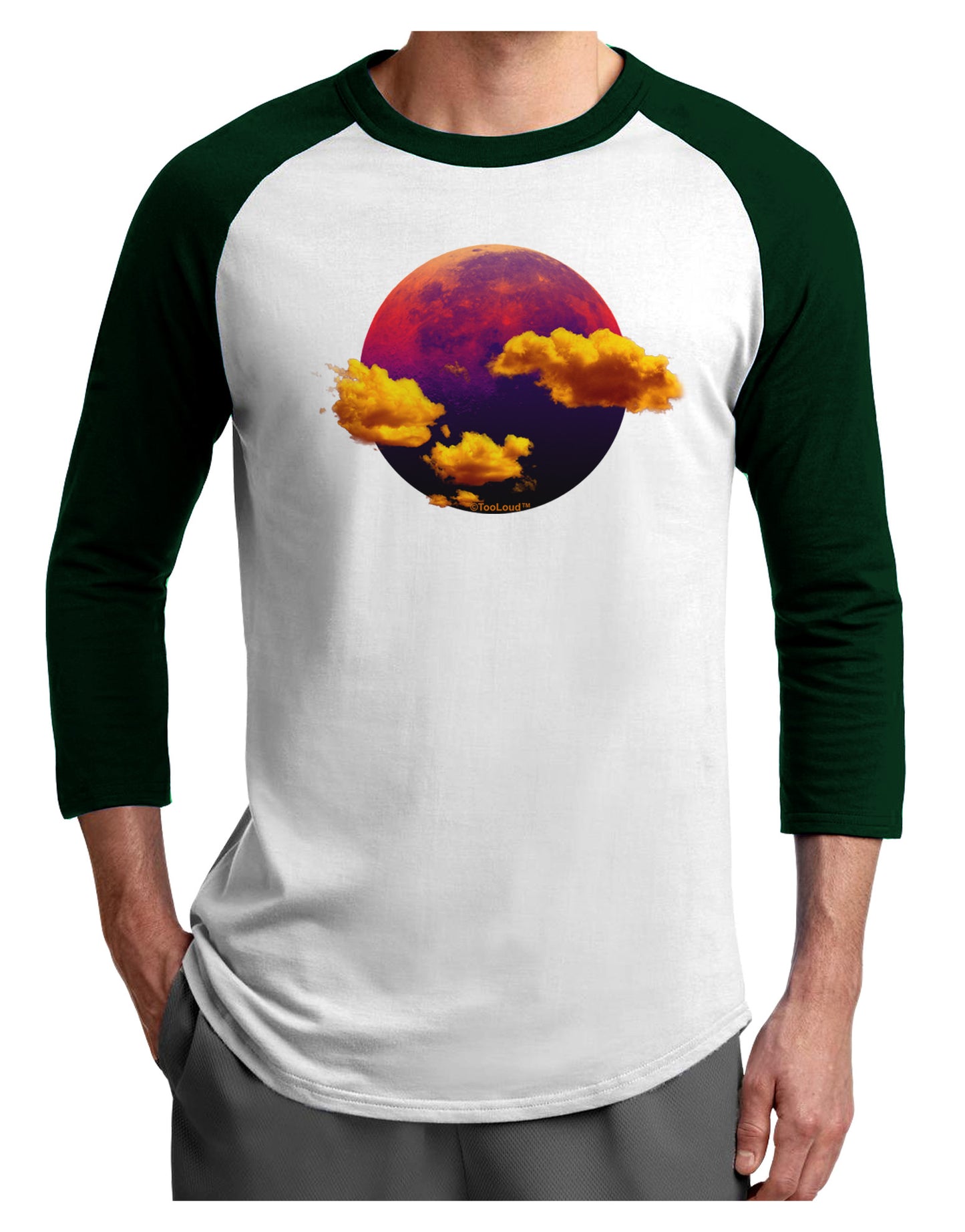Moon Dream Venus Adult Raglan Shirt-Raglan Shirt-TooLoud-White-Forest-X-Small-Davson Sales