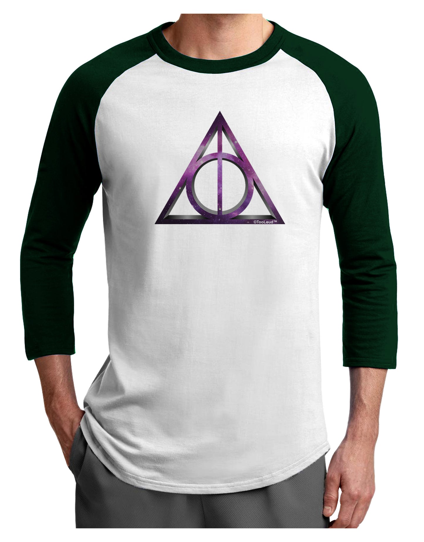 Magic Symbol Adult Raglan Shirt-TooLoud-White-Forest-X-Small-Davson Sales