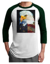 Patriotic Bald Eagle - American Flag Adult Raglan Shirt by TooLoud-TooLoud-White-Forest-X-Small-Davson Sales