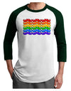 Rainbow Mustaches Gay Pride Flag Adult Raglan Shirt-Raglan Shirt-TooLoud-White-Forest-X-Small-Davson Sales