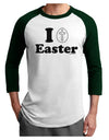 I Egg Cross Easter Design Adult Raglan Shirt by TooLoud-TooLoud-White-Forest-X-Small-Davson Sales