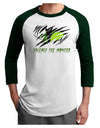 TooLoud Unleash The Monster Adult Raglan Shirt-TooLoud-White-Forest-X-Small-Davson Sales