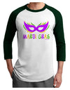 Mardi Gras - Purple Gold Green Mask Adult Raglan Shirt by TooLoud-TooLoud-White-Forest-X-Small-Davson Sales