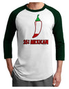 Twenty-Five Percent Mexican Adult Raglan Shirt-TooLoud-White-Forest-X-Small-Davson Sales