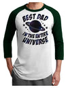 Best Dad in the Entire Universe - Galaxy Print Adult Raglan Shirt-Raglan Shirt-TooLoud-White-Forest-X-Small-Davson Sales