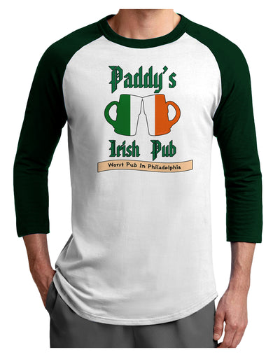 Paddy's Irish Pub Adult Raglan Shirt by TooLoud-Clothing-TooLoud-White-Forest-X-Small-Davson Sales