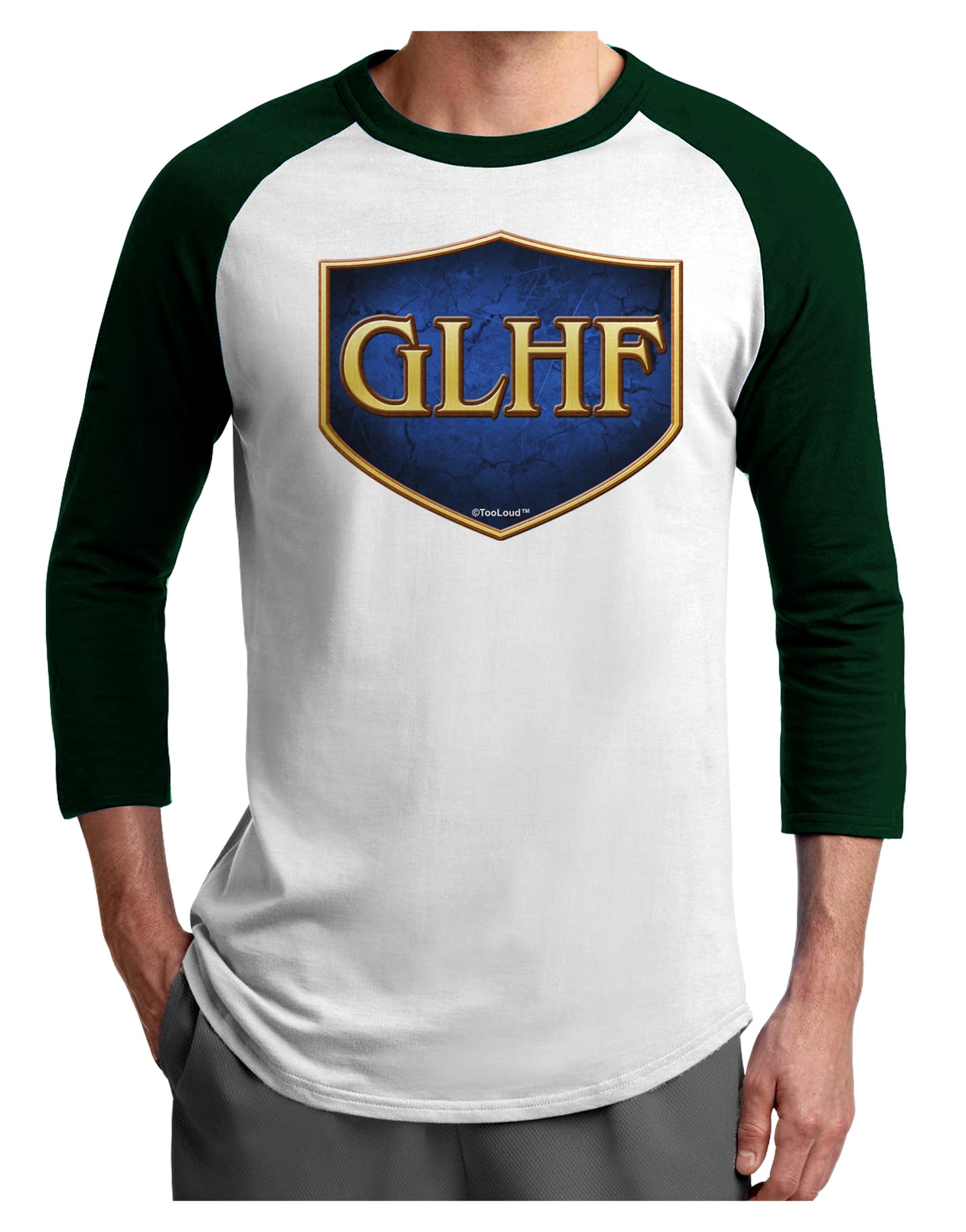 GLHF - Good Luck Have Fun Adult Raglan Shirt by TooLoud-TooLoud-White-Forest-X-Small-Davson Sales
