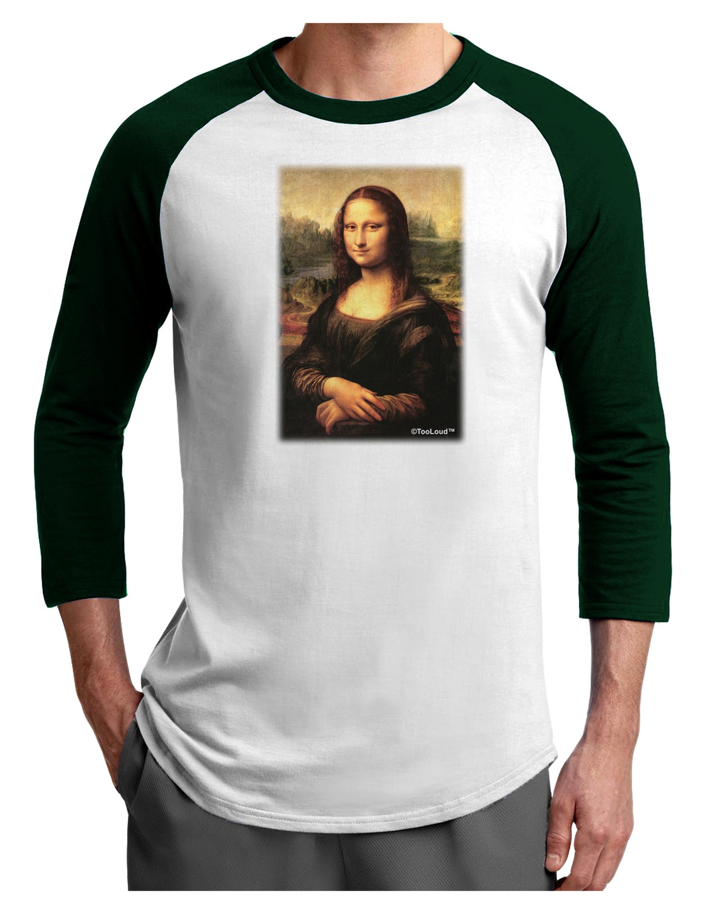 Mona Painting Adult Raglan Shirt-Raglan Shirt-TooLoud-White-Forest-X-Small-Davson Sales