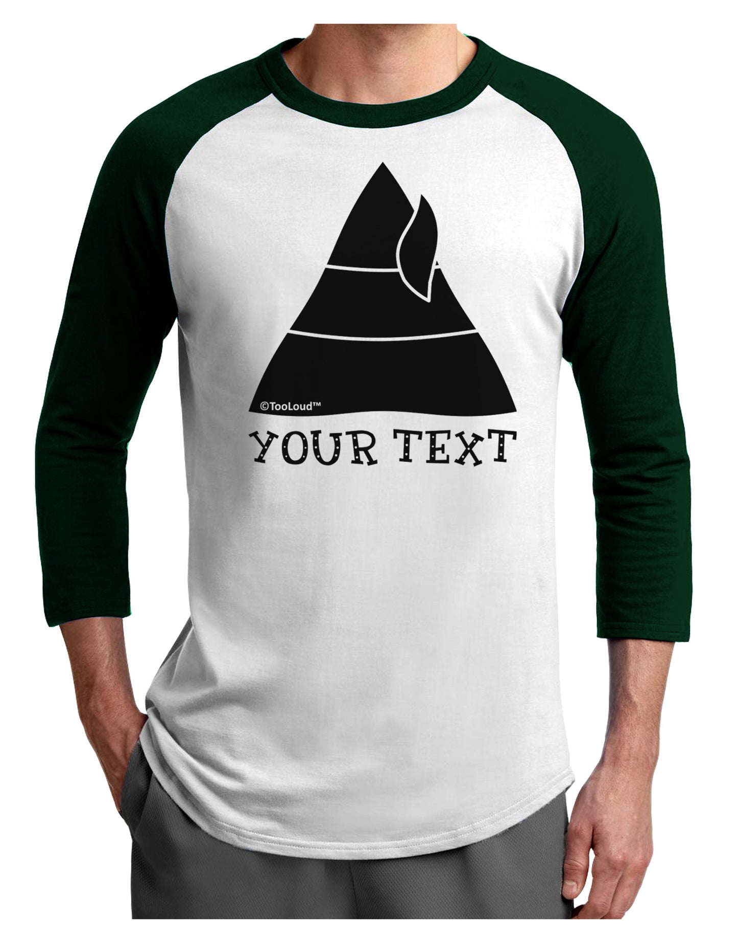 Personalized Matching Elf Family Design - Your Text Adult Raglan Shirt-TooLoud-White-Forest-X-Small-Davson Sales