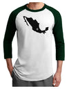 Mexico - Mexico City Star Adult Raglan Shirt-TooLoud-White-Forest-X-Small-Davson Sales