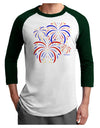 Patriotic Fireworks with Bursting Stars Adult Raglan Shirt by TooLoud-TooLoud-White-Forest-X-Small-Davson Sales