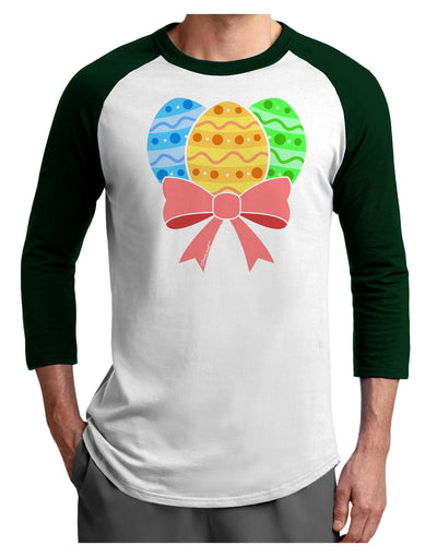 Easter Eggs With Bow Adult Raglan Shirt by TooLoud-TooLoud-White-Forest-X-Small-Davson Sales