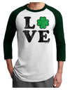 Irish Love - Distressed Adult Raglan Shirt by TooLoud-TooLoud-White-Forest-X-Small-Davson Sales