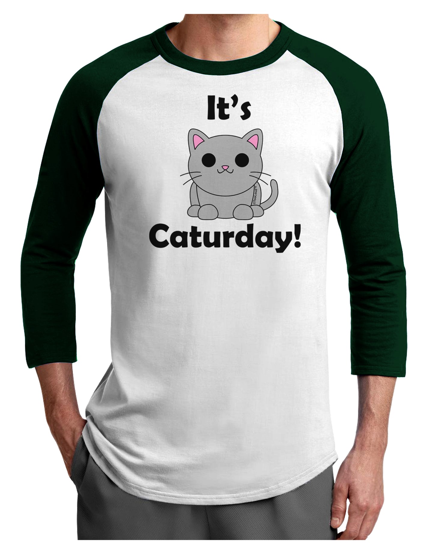 It's Caturday Cute Cat Design Adult Raglan Shirt by TooLoud-TooLoud-White-Forest-X-Small-Davson Sales
