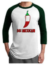 Fifty Percent Mexican Adult Raglan Shirt-TooLoud-White-Forest-X-Small-Davson Sales