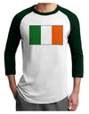 Irish Flag - Flag of Ireland Adult Raglan Shirt-Raglan Shirt-TooLoud-White-Forest-X-Small-Davson Sales