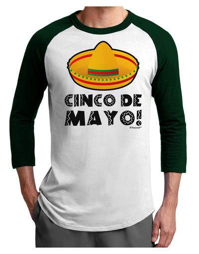 Sombrero Design - Cinco de Mayo Adult Raglan Shirt by TooLoud-TooLoud-White-Forest-X-Small-Davson Sales