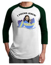 I Found Jesus - Easter Egg Adult Raglan Shirt-Raglan Shirt-TooLoud-White-Forest-X-Small-Davson Sales