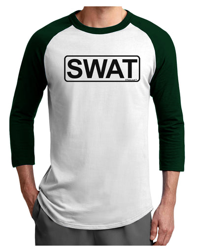 SWAT Team Logo - Text Adult Raglan Shirt by TooLoud-TooLoud-White-Forest-X-Small-Davson Sales