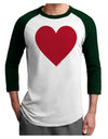 Big Red Heart Valentine's Day Adult Raglan Shirt-Raglan Shirt-TooLoud-White-Forest-X-Small-Davson Sales