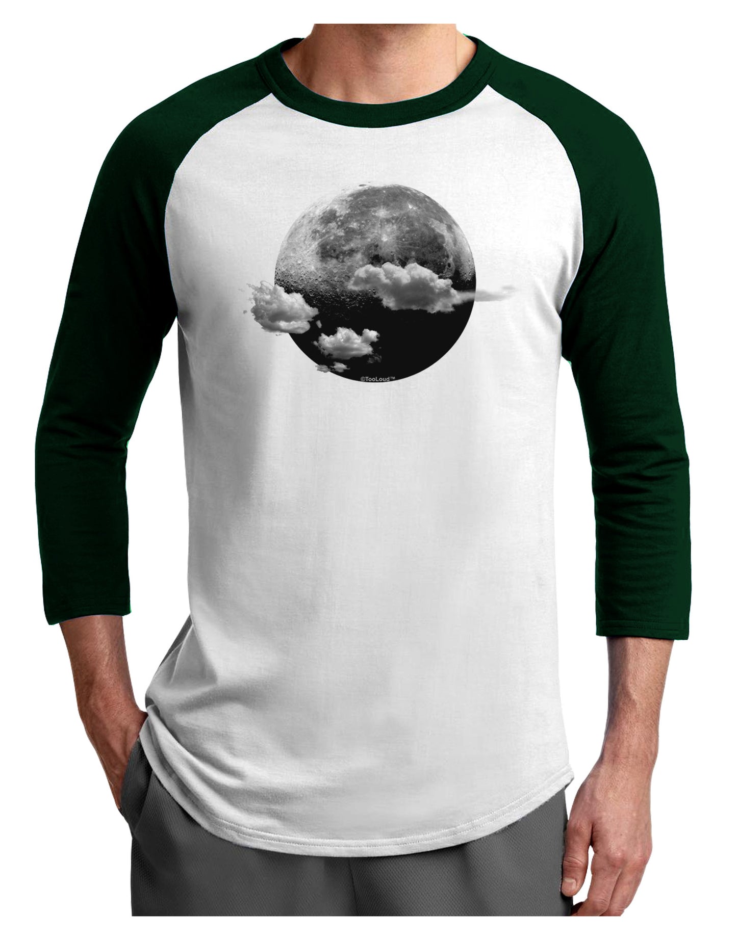 Moon Dream Earth Adult Raglan Shirt-Raglan Shirt-TooLoud-White-Forest-X-Small-Davson Sales