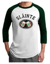Slainte - St. Patrick's Day Irish Cheers Adult Raglan Shirt by TooLoud-Raglan Shirt-TooLoud-White-Forest-X-Small-Davson Sales