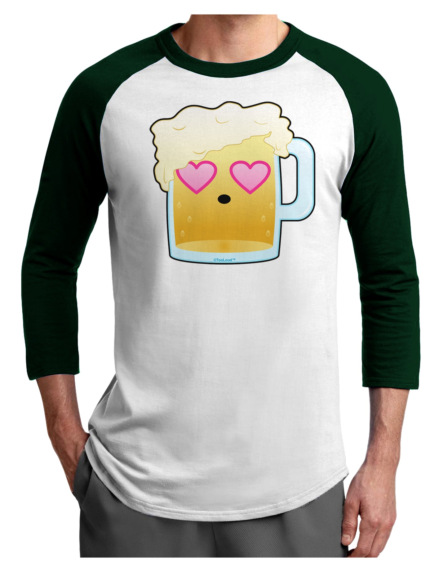 Cute Infatuated Beer Adult Raglan Shirt by TooLoud-TooLoud-White-Forest-X-Small-Davson Sales