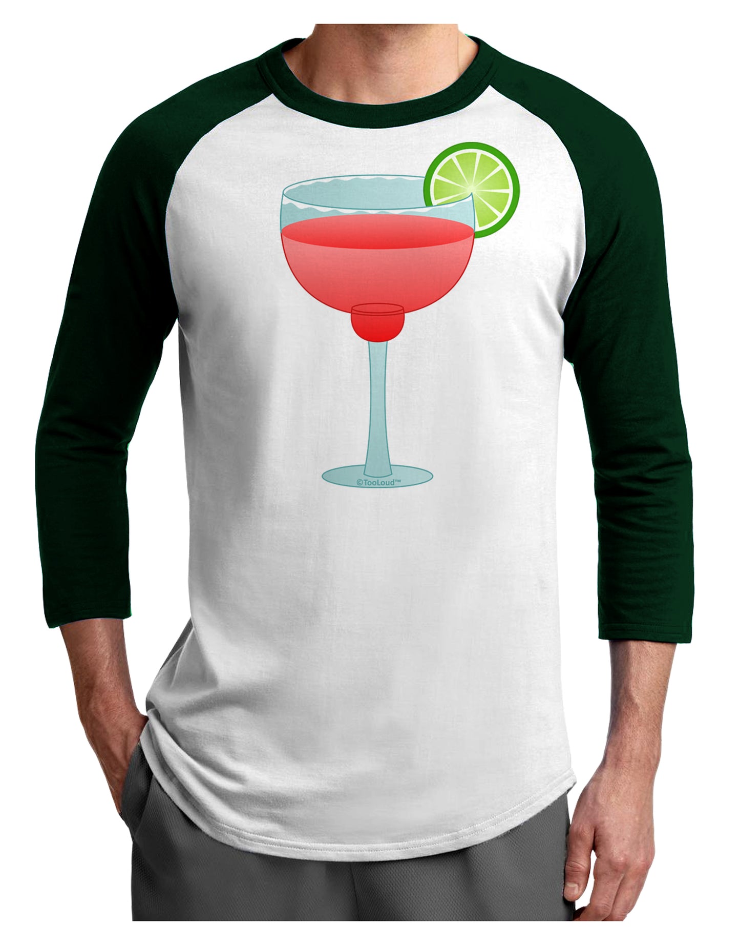 Red Margarita with Lime - Cinco de Mayo Adult Raglan Shirt by TooLoud-TooLoud-White-Forest-X-Small-Davson Sales