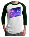 Cute Cosmic Eyes Adult Raglan Shirt-TooLoud-White-Forest-X-Small-Davson Sales