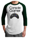 Console Gamer Adult Raglan Shirt-TooLoud-White-Forest-X-Small-Davson Sales