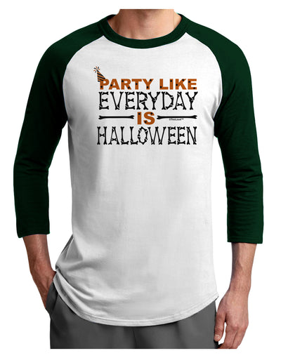 Everyday Is Halloween Adult Raglan Shirt-TooLoud-White-Forest-X-Small-Davson Sales